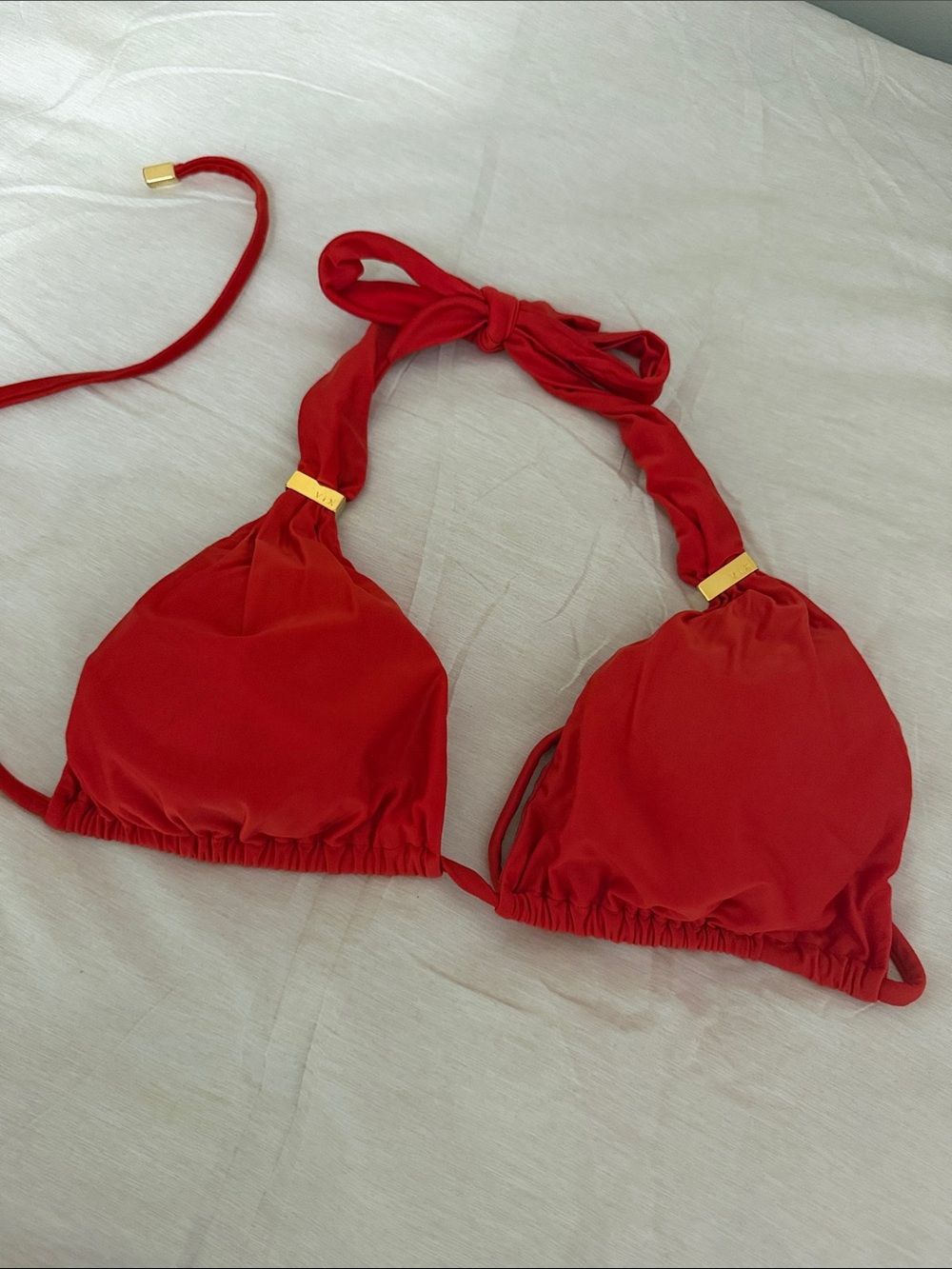 VIX Red Triangle Bikini Top
